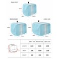 thumbnail image 2 of Aqua White Stripe Small Toaster Cover 2 Slice, Kitchen Appliance Covers, Modern Rustic Vertical Striped Toaster Oven Cover with Loop, Bread Machine Cover Polyester Dust Cover Protection, 2 of 4