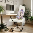 thumbnail image 3 of Renewold Office Chair Cover Decorative Rotating Chair Slipcover Stretch Soft Chair Protector Cover for Desk Computer Chair for Easter Decor, Retro Easter Bunny Egg Bow, S, 3 of 7