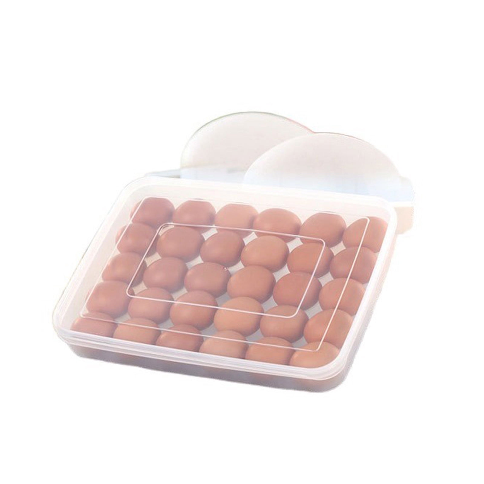3 Pack Egg Containers with Lid, Plastic Egg Storage Container Stackable Deviled Egg Carrier for 120 Eggs, Egg Organizer for Protect and Keep Fresh 13.6x10.2x2.2 Inch