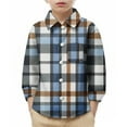 thumbnail image 3 of Bovxnpu Kids Toddler Fall Outfits Winter Clothes, Boys Plaid Shirt Long Sleeve Button Down Flannel Shirts Fall Clothes, 3 of 8