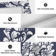 thumbnail image 6 of Navy Blue Boho Outdoor Rug for Patio/Deck/Porch, Non-Slip Large Area Rug 6 x 9 Ft, Vintage Classic Bohemia Flower Textured Indoor Outdoor Rugs Washable Area Rugs, Reversible Camping Rug Carpet Runner, 6 of 8