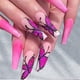 thumbnail image 5 of Uñas postizas de longitud media, 24 tabletas con diseño, set de uñas adhesivas para mujer (1 ml), 5 of 6