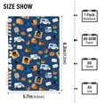 thumbnail image 2 of FORMRS 1-Subject Spiral Notebook 8" x 5" College Ruled 60 Refillable Sheet A5 Hard Cover, Cartoon Mail Truck Pattern, 2 of 7