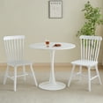 thumbnail image 2 of White Round Dining Table - 31.5" Modern Kitchen Table, Tulip Design, MDF Top, Seats 2-4, White Pedestal Base, Ideal for Kitchens, Living Rooms & Small Spaces, 2 of 13
