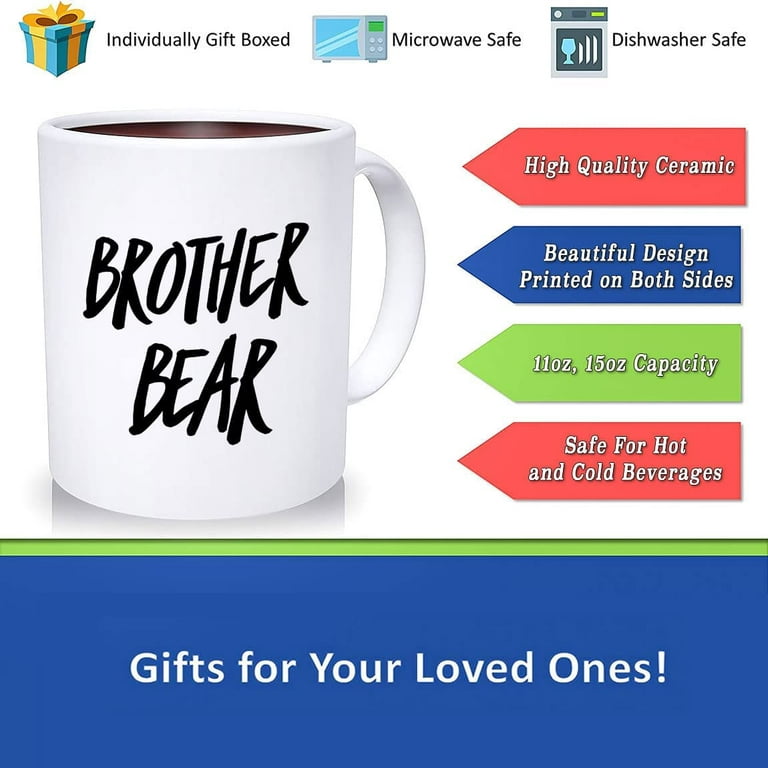 Mens Daddy Bear Shirt Matching Family Mama Papa Bear Camping Gift Front &  Back Coffee Mug