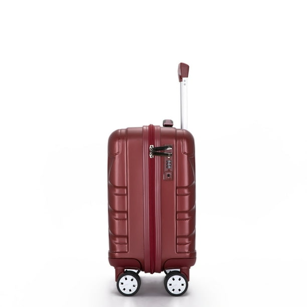 paproos Hard Shell Luggage, 16 Inch Carry on Suitcase with Wheels, 100%PC Hardside Carry On Luggage Trolley Suitcase, Cool Suitcase for Business Trip Back to School, Red - Walmart.com