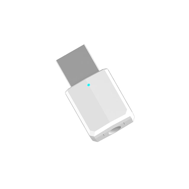 Sidaley TV Altavoz de la computadora Receptor de señal Bluetooth Transmisor Enchufe USB Puerto de audio de 3,5 mm Convertidor de adaptador de audio Cables de audio/vídeo Blanco