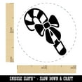 thumbnail image 2 of Candy Cane with Bow Christmas Self-Inking Rubber Stamp Ink Stamper - Brown Ink - Mini 1/2 Inch, 2 of 7