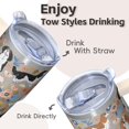thumbnail image 4 of 20OZ Dog Print Travel Cup with Handle Double Wall Vacuum Tumbler Ideal Dog Lover Gifts Unique Birthday Christmas Presents for Dog Enthusiasts Women Men Fits Car Cup Holders, 4 of 6