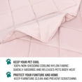 thumbnail image 3 of PetAmi Premium Cooling Dog Blanket | Lightweight Fluffy Pet Throw Blanket Bed Cover for Dogs, Cat, Puppies | Pet Blanket Furniture Protector Couch Sofa | Reversible Fuzzy Cozy | 24x32, Pink, 3 of 7