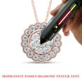 thumbnail image 7 of 1 Carat Round Cut Lab Created Moissanite Diamond Flower Pendant Necklace In 10K Solid Rose Gold Jewelry For Women With 18" Chain (G-H Color, VVS1 Clarity, 1 Cttw), 7 of 7