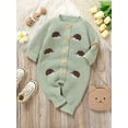 thumbnail image 5 of Michellecmm Baby Girls Boys Sweater Rompers Hedgehog Pattern Buttons Long Sleeve Toddler Fall Bodysuits Jumpsuits, 5 of 9