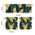 thumbnail image 6 of Island Style Kitchen Curtains 3 Piece Set with Palm Tree and Hibiscus Design, 27.5x24 Inch Polyester Valance and Tier Panels, 6 of 6