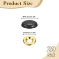 thumbnail image 2 of Uxcell 20 Pcs 16.8mm Tapas Decorativas para Clavos, Tapas de Tornillo de Aleación de Zinc, Negras, 2 of 7