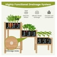 thumbnail image 5 of Raised Garden Bed 3-Tier Wooden Elevated Planter, Outdoor Vegetable Flowers, Drainage, Natural Wood, 5 of 8
