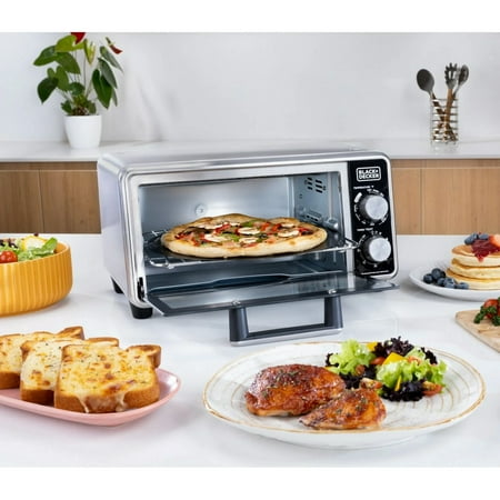 Black Decker Crisp ‘N Bake PRO Stainless Steel 4-Slice Air Fryer Toaster Oven