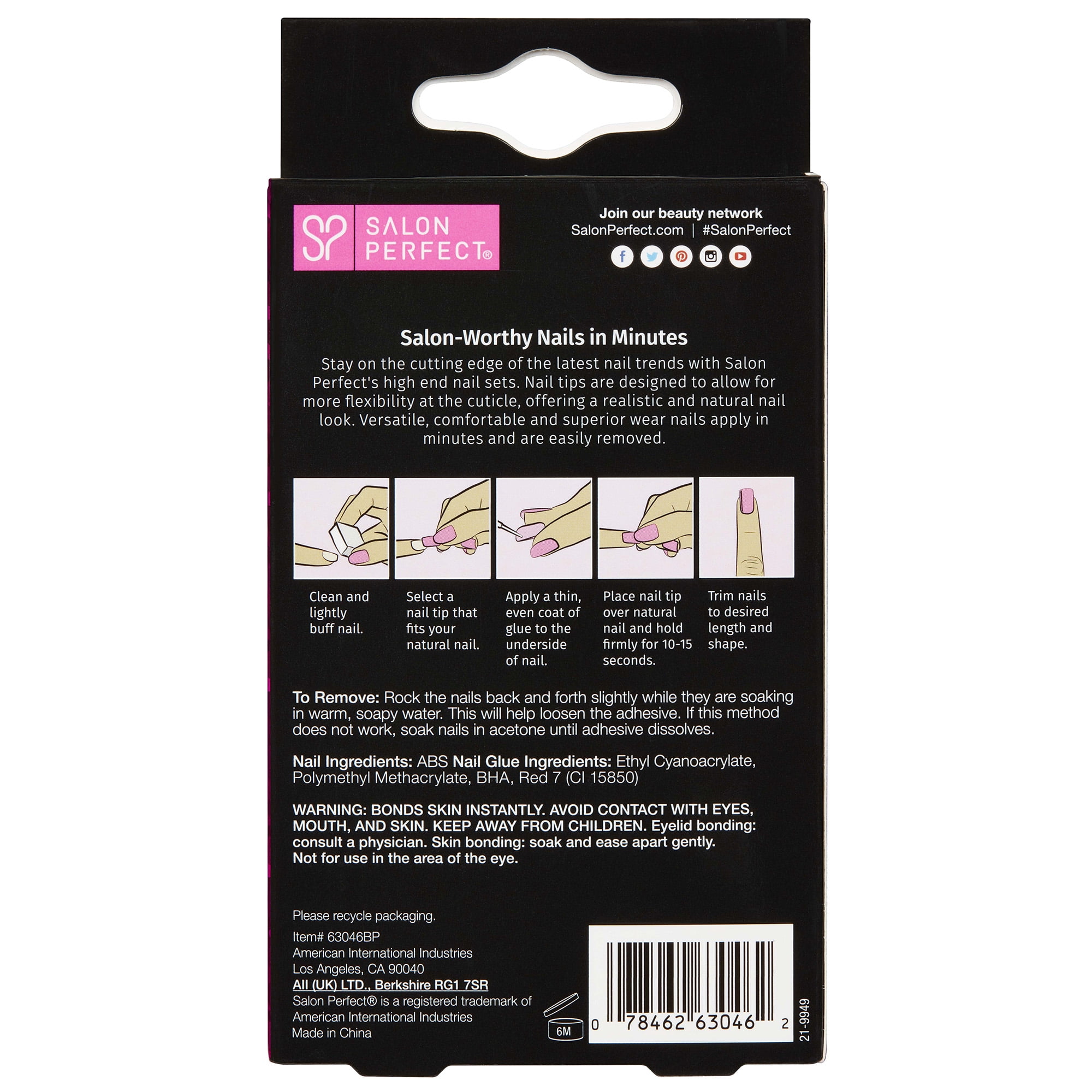 Salon Perfect Artificial Nail, Matte & Chrome
