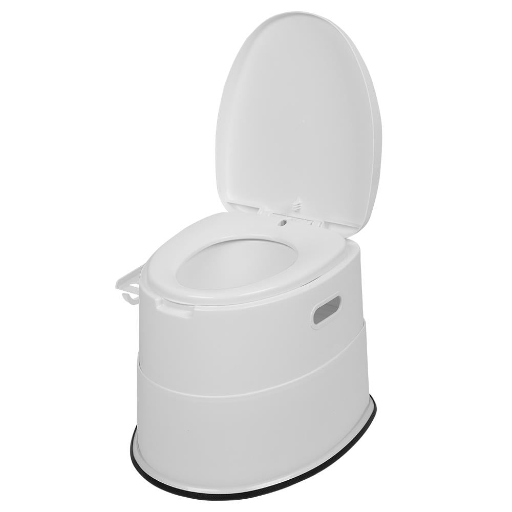 Ktaxon Folding Portable Travel Toilet, Lightweight Indoor Outdoor Commode, White