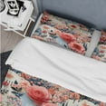 thumbnail image 4 of Designart "Urban Pink Floral Haven" Floral Bedding Covert Set - Cottage Bed Set With 2 Shams, 4 of 5