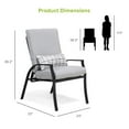 thumbnail image 3 of Greemotion Palma 6-Piece Two-Tone Metal Outdoor Reclining Armchairs in Gray, 3 of 8