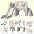 thumbnail image 3 of 12 in 1 Toddler Slide, NEORIVER Kids Indoor Slide for Toddlers 1-3 Years Old, Toddler Indoor Playground with Drawing Board, Golf Set, Ring Toss, Basketball Hoop and Storage, 3 of 7