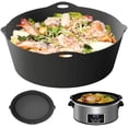thumbnail image 1 of Silicone Slow Cooker Liners fit Crock-Pot 7-8 Quart Oval Slow Cookergsrfdtdfyujfygyugtftrderdrtujrfdcruyftftyfdedsryhsderdhctgrfdujf ✅ 6-7QT (1 Compartment) ✅ 6-7QT (1 Compartment), 1 of 5