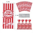 thumbnail image 4 of Trianu 100Pcs Popcorn Bags for Party, Popcorn Treat Bags Set, Cellophane Candy Bags Red White Stripe Cookie Snacks Bags with 100Pcs Twist Ties for Circus Carnival Birthday Party Favor, 4 of 8