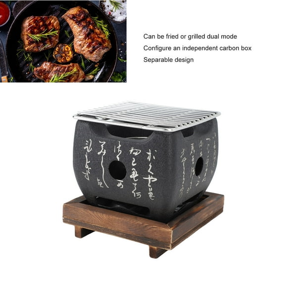 <p>Poêle à Charbon Alimentaire Multifonctionnel à Chauffage Rapide Mini Poêle Barbecue Portable pour Grillades en Famille</p>