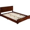 thumbnail image 2 of HomeStock Earthy Elegance Platform Bed Frame , Modern Low-Profile Bed with Full Slat Support System No Box Spring Needed, Easy Assembly , Walnut, Queen, 2 of 2