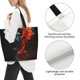 thumbnail image 3 of Balery Red And Blue Fire Bird Bolsa Tote Estilo Estético con Cremalleras, Bolsa de Hombro, Bolsa de Compras Grande y Plegable, 3 of 8