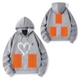 thumbnail image 5 of Couple's Keep Warm Hoodies Winter 5 Heating Usb Heating Hooded Loose Unisex Casual Zipper Heart Sweatshirts for Mens and Womens C-Grey M, 5 of 7
