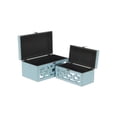 thumbnail image 6 of Tessera Set of 2 Distressed Mirrored Wood Boxes - Blue, 6 of 7