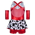 thumbnail image 3 of iiniim Girls Cowgirl Outfit 2 Pcs Shiny Fringe Leotard Tutu Skirt and Headband for Dance Party Red 16, 3 of 6
