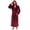 Burgundy, variant on Mens Big and Tall Robe with Hooded, Full Length Thickened Plush Bathrobe (Black/Dark Red, S/M)