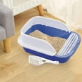 thumbnail image 5 of Enclosed Cat ,Semi-Open Anti-Splashing Cat ,Durable High Side Sifting Toilet for Small Cats,Easy to Clean Medium Blue, 5 of 7