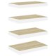 thumbnail image 1 of Estantes Flotantes de Madera de Roble/Blanco Casafoyer para Pared 40x23x4 cm 4 piezas, 1 of 5