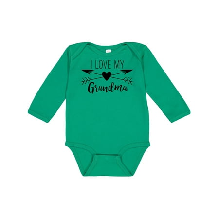 

Inktastic I Love my Grandma heart and arrows Gift Baby Boy or Baby Girl Long Sleeve Bodysuit
