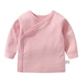 thumbnail image 4 of RMGVDSD Baby Clothes Boys Girls Long Sleeve T-Shirt Top Kimono Tees Soft Comfortable Side-Snap Tshirts 6-9 Months, 4 of 4