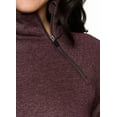 thumbnail image 5 of RBX Active Women's Zip Mock Neck Wrap Fleece Pullover Sweatshirt With Pockets, 5 of 12