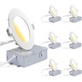 thumbnail image 1 of GCN LIGHT 4 Inch Wet Location Dimmable LED Recessed Pot Light 3CCT Ideal for Bathrooms Kitchens Balconies and Under Eave, 1 of 7