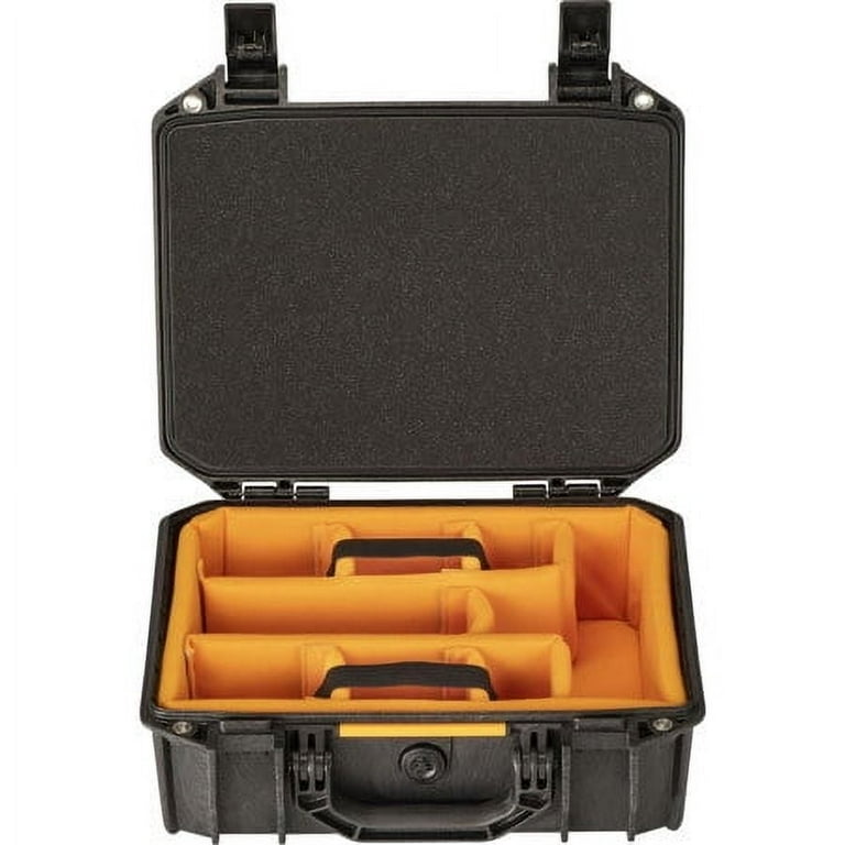 Pelican Vault V200 Medium Case, Foam and Dividers, Black
