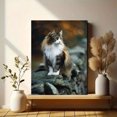 thumbnail image 6 of Floral Pattern Cat Canvas Print Kids Room Home Study Wall Art Decor, 6 of 8