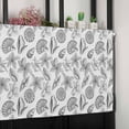 thumbnail image 6 of Grey Coastal Valances for Windows Farmhouse Kitchen Curtains Valances Rod Pocket Valance Curtains for Kitchen Windows Shell Floral Ocean Retro Window Valances for Bathroom Bedroom 54"x18", 6 of 6