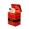 thumbnail image 6 of VEIKOUS  Christmas Animated Santa Claus with Gift Box, Lighted Holiday Decoration W/ 100 LED Lights & Stakes, 6 of 17