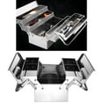 thumbnail image 3 of Caja de herramientas multifunción Bandeja de 3 compartimentos Espacio grande Almacenamiento de herramientas de mano de doble capa Caja de herramientas Pta Sunnimix Caja de herramientas portátil, 3 of 8