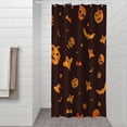 thumbnail image 2 of Halloween Spooky Icons on Dark Pattern Shower Curtain 36"x72" ,Bathroom Decorative Shower Curtains Set with 12 Hooks,Modern Waterproof Washable Shower Curtain, 2 of 6