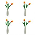 thumbnail image 1 of Flores Jingxi Whisper M, arreglos florales altos colgantes para exterior en florero y flores con florero para interior (4 piezas), 1 of 8