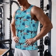 thumbnail image 5 of Workout Tank Tops for Men - Cute Shark Seal Whale Water Plant Quick Dry Sleeveless Muscle Shirts for Men with Running, 5 of 5