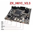 thumbnail image 2 of licencia base LGA 1155, compatible con salida Dual VGA , licencia base de ordenador compatible DDR3 USB2.0 Hugo placa madre de la computadora, 2 of 7