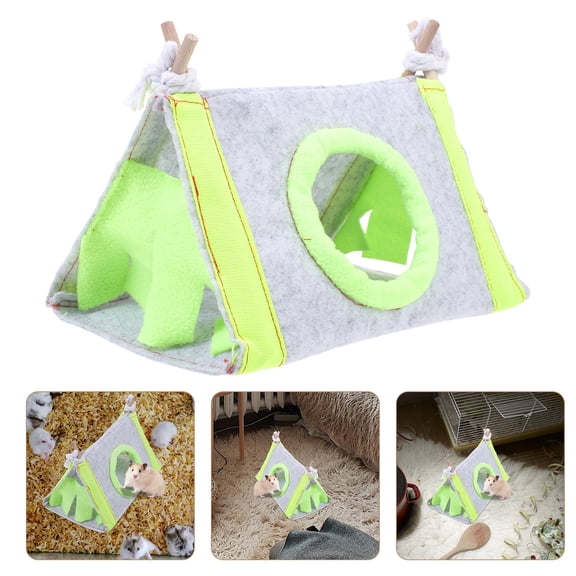 CTIRCHIU Green Hamster Nest 1-Pack Triangular Cozy Warm Indoor Small Pet Shelter
